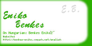 eniko benkes business card